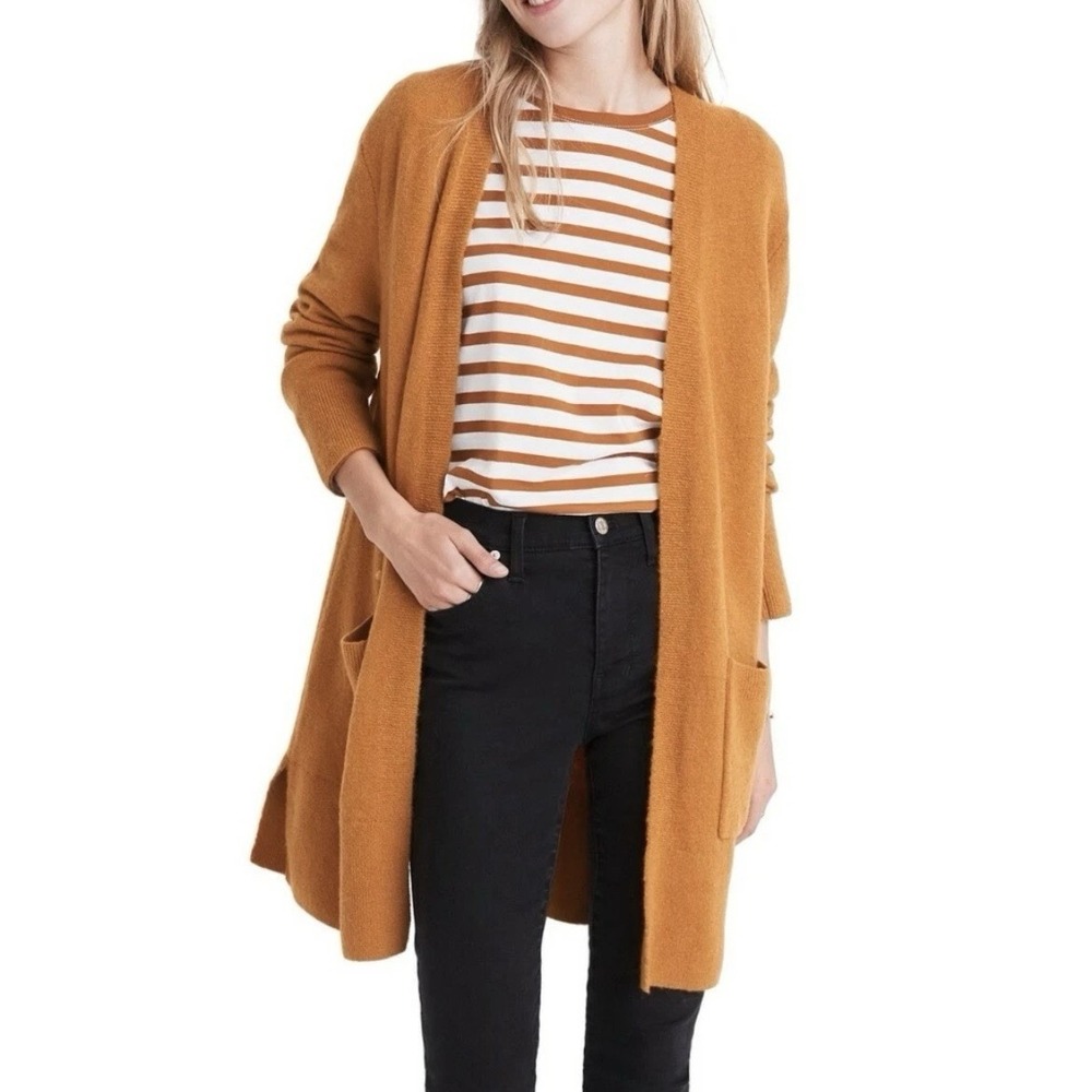 Madewell‎ Women's Kent Wool/Alpaca Layering Cardigan In Mulled Cider Size Medium